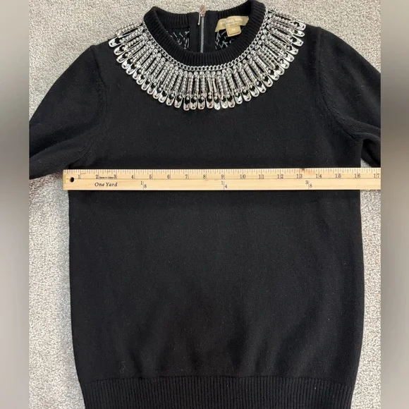 Michael Kors Collection - Stunning Beaded Chainlink Cashmere Sweater - size XS - Picture 7 of 12